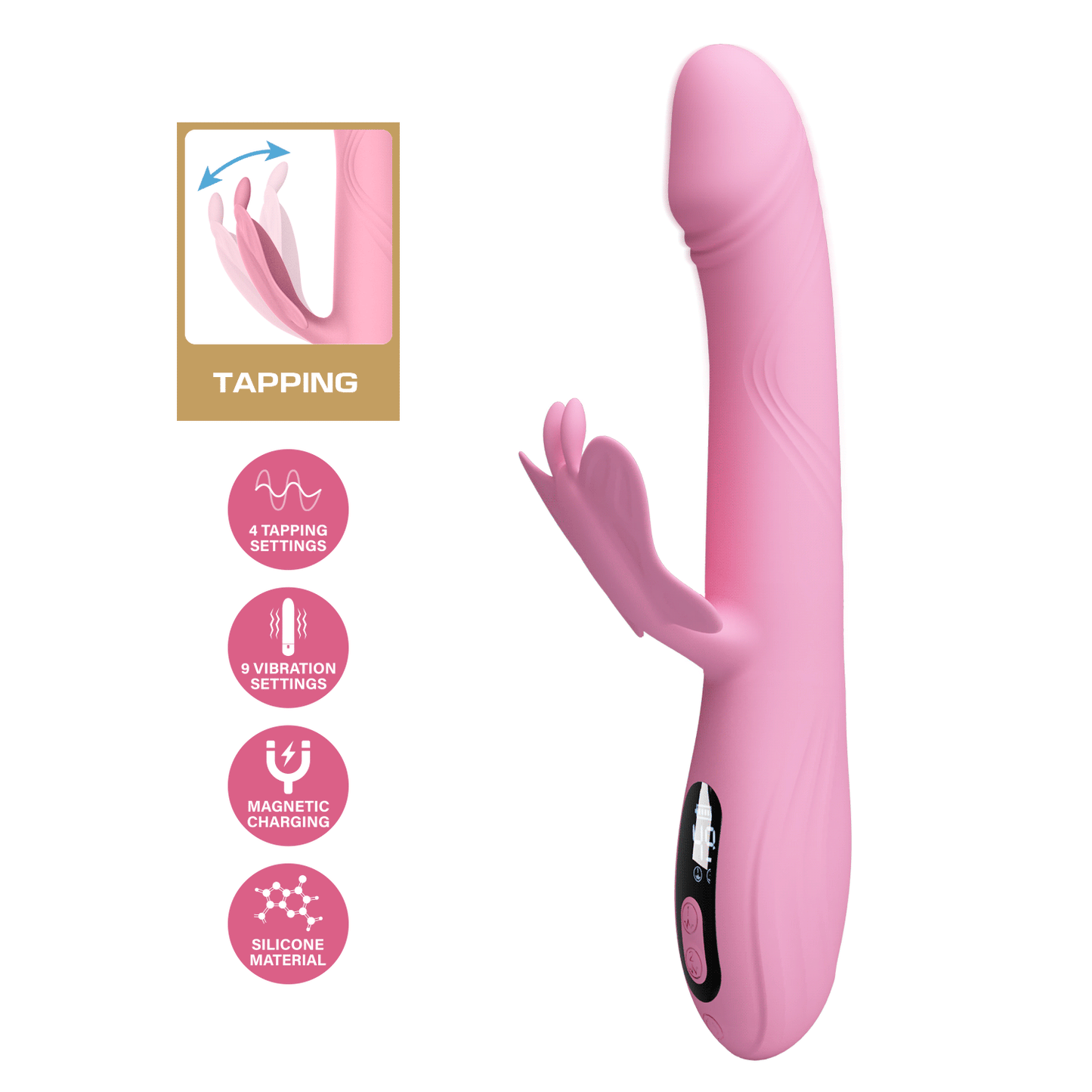 Pretty Love Tapping & Vibrating Rabbit LED Display