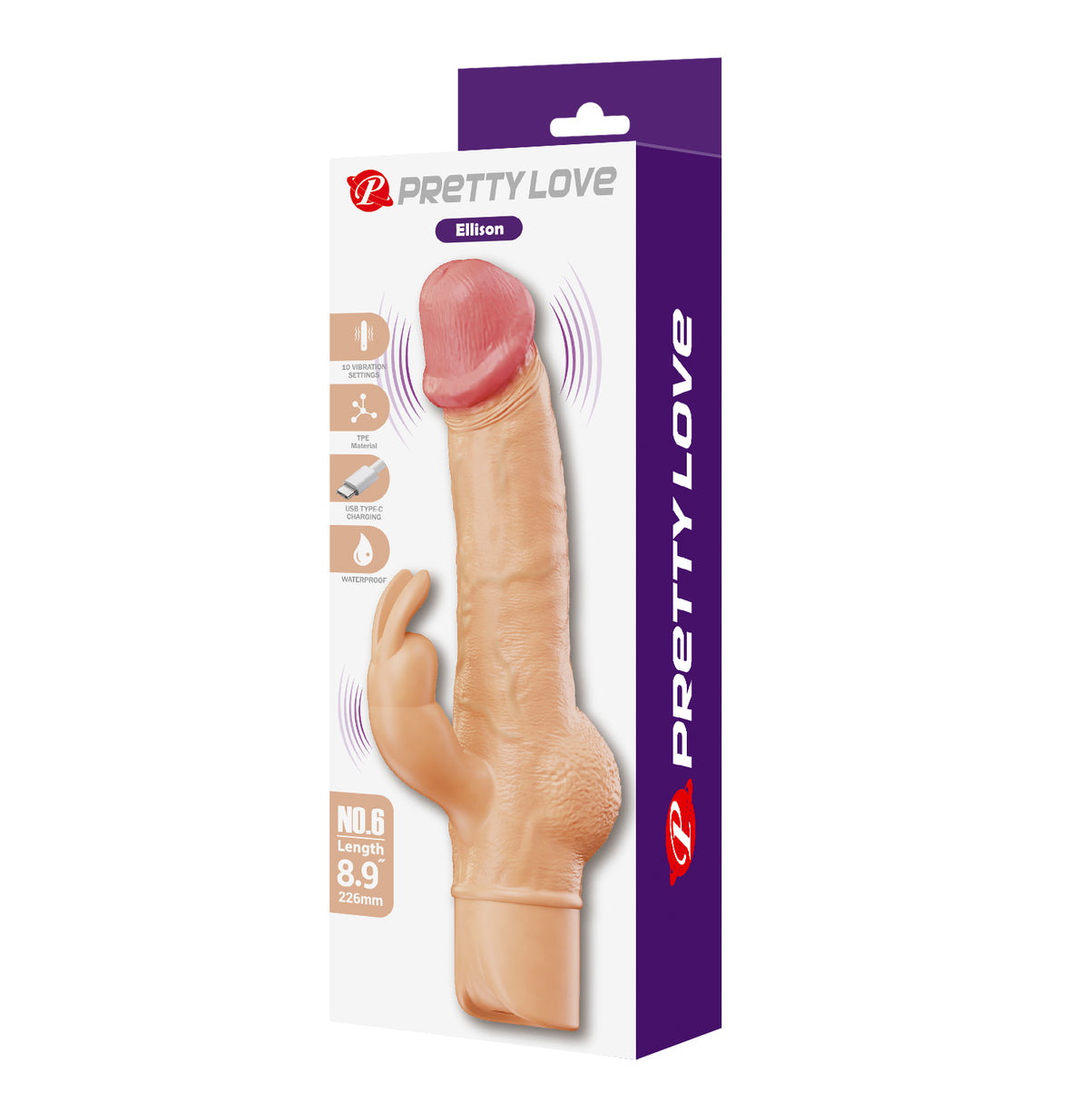 Pretty Love Ellison 8.9" Rechargeable Rabbit Vibrator