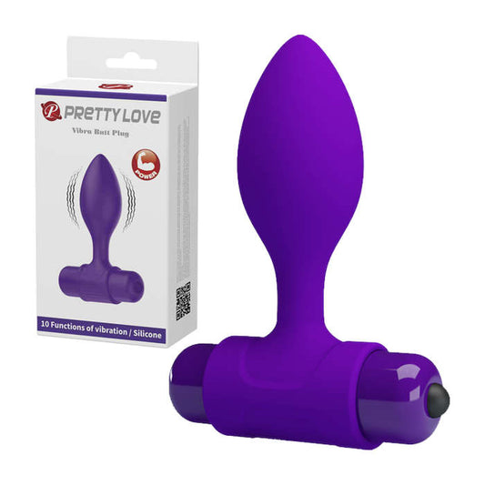 Pretty Love by Baile Vibra Vibrating Butt Plug - Purple