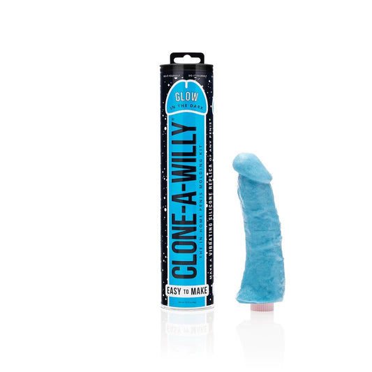 Empire Labs Clone-A-Willy Vibrator - Glow in the Dark Blue