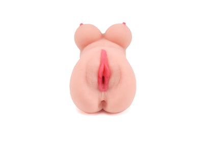 Realistic Stroker Mini Torso & Pussy Handheld Masturbator - Light