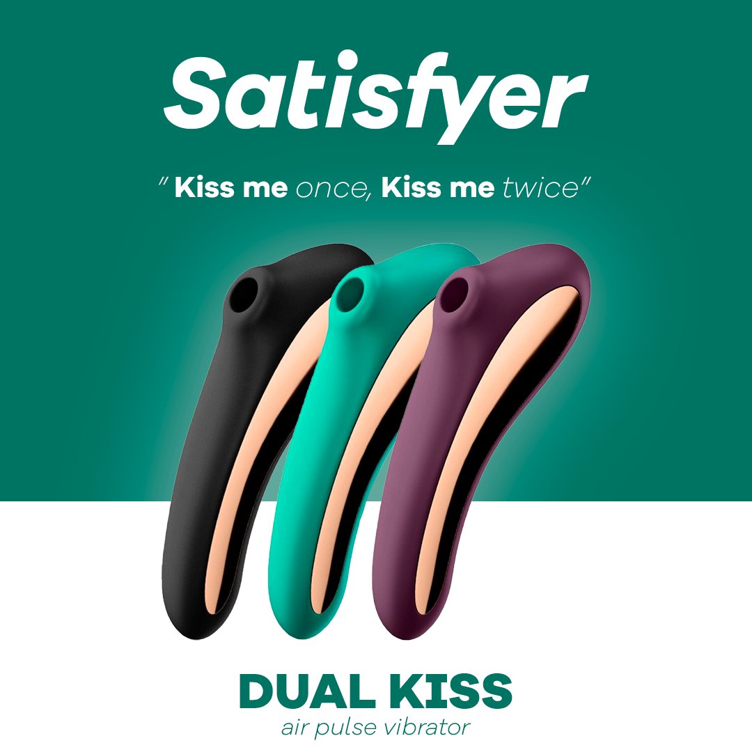 Satisfyer Dual Kiss Rechargeable Air Pulse Vibrator - Purple