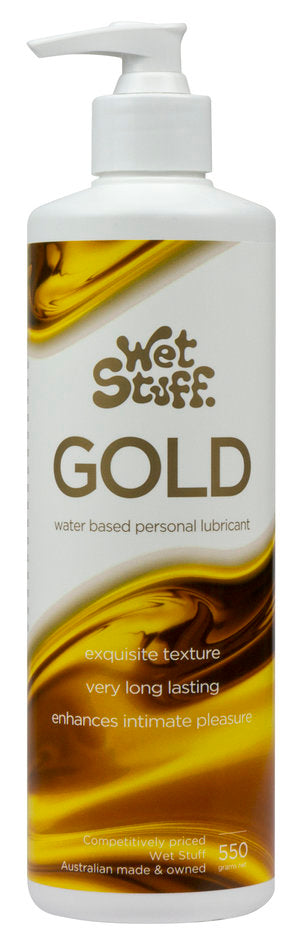 Wet Stuff Waterbased Lube Gold - 550g Pump Pack