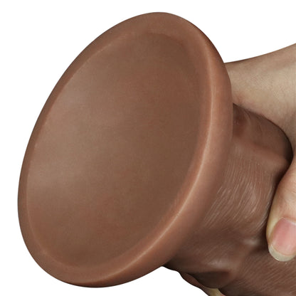 Lovetoy 10.5'' Realistic Chubby Dildo - Brown