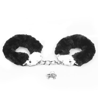 Lovetoy Products Fetish Pleasure Fluffy Hand Cuffs - Black