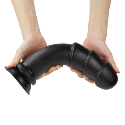 Lovetoy Products 11.25" King Sized Anal Ripples Butt Plug - Black