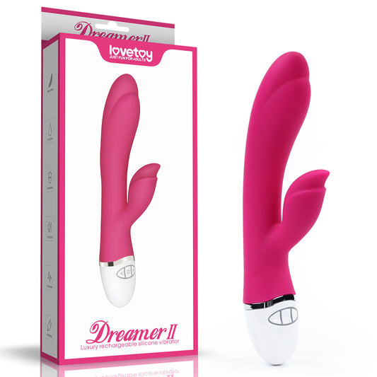 Lovetoy Products Dreamer II Luxury Rechargeable Silicone Vibrator - Rose Red