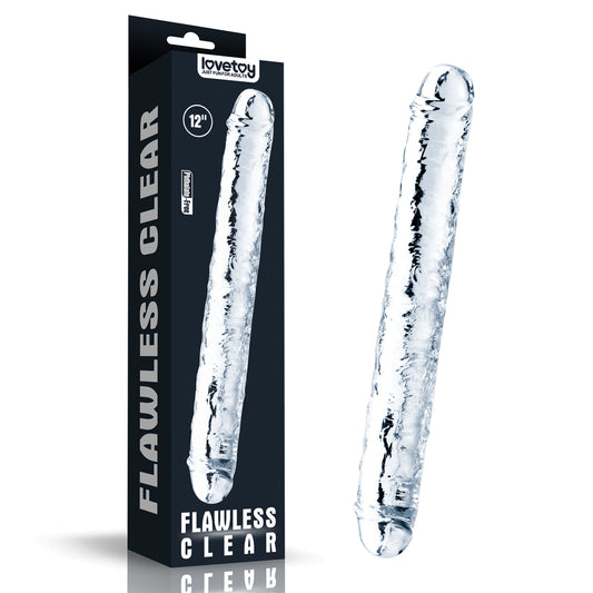 Lovetoy Products Flawless Clear 12" Double Ended Dildo - Clear