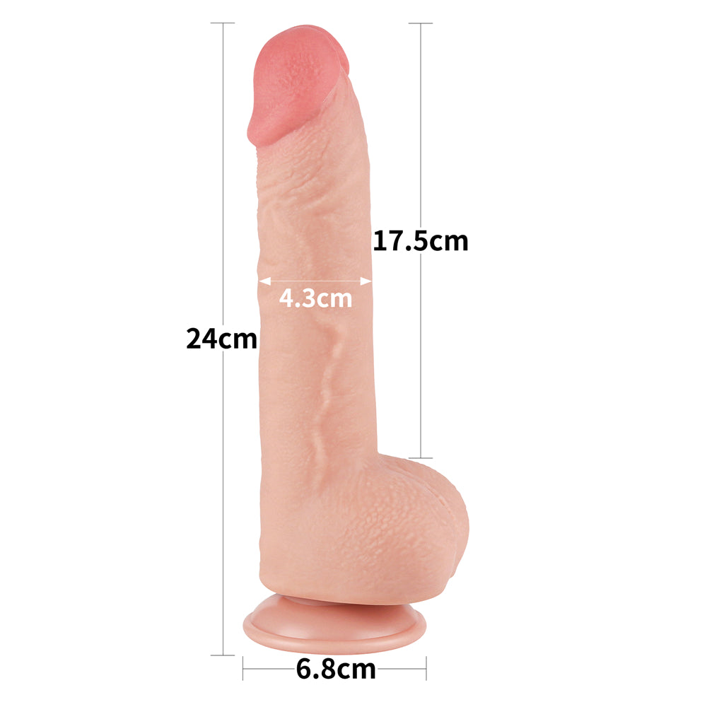 Lovetoy Products Sliding-Skin Dual Layer 9.5" Dong