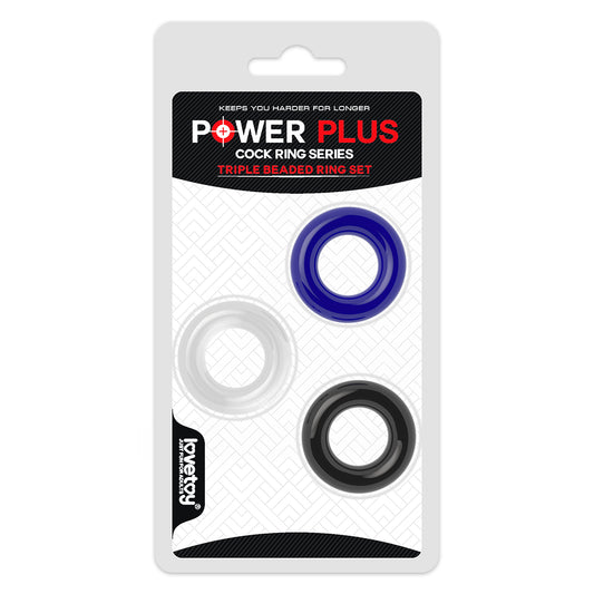 Lovetoy Products Power Plus Triple Donut Cock Ring Set 3pk