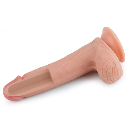 Lovetoy Dual Layered Silicone 8" Nature Cock - Flesh