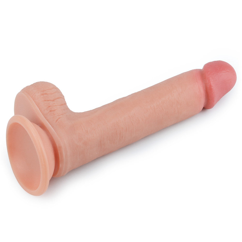 Lovetoy Dual Layered Silicone 8" Nature Cock - Flesh