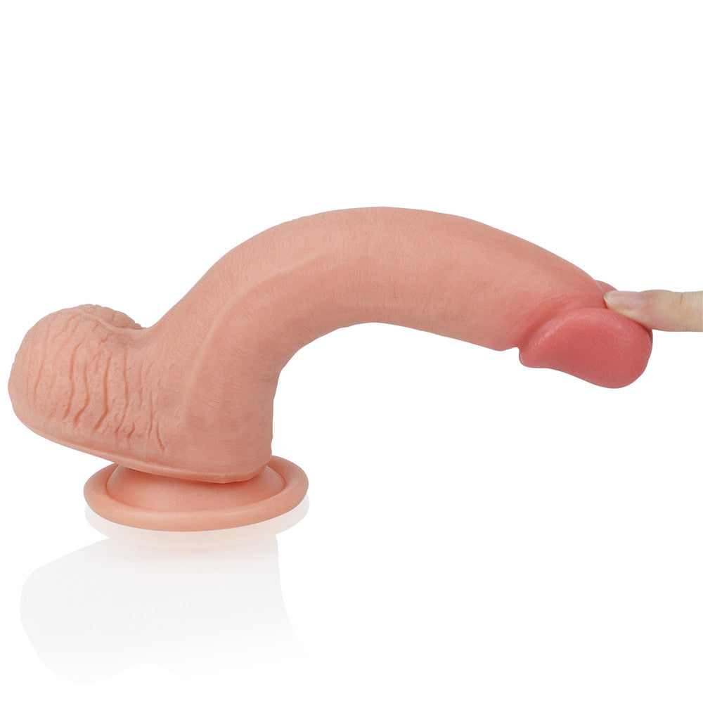Lovetoy Dual Layered Silicone 8" Nature Cock - Flesh