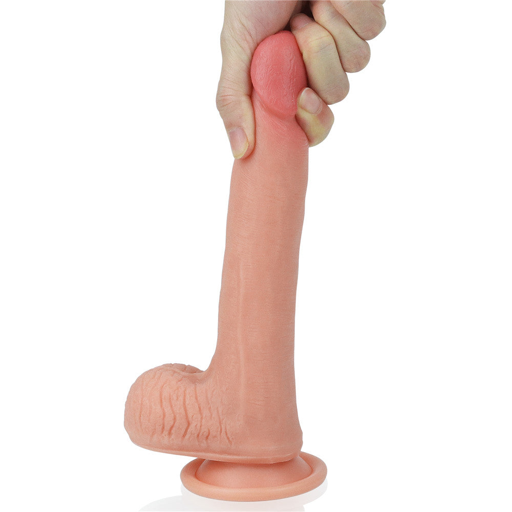 Lovetoy Dual Layered Silicone 8" Nature Cock - Flesh