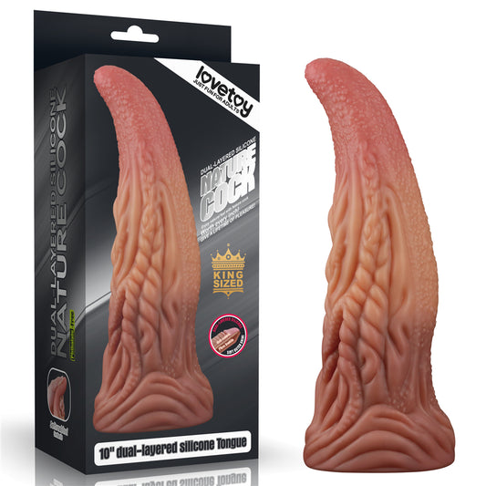 Lovetoy Products Dual Layered Silicone 10" Nature Cock Tongue