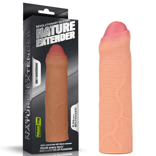 Lovetoy Products Revolutionary Silicone Uncut Nature Extender +1" Penis Extension - Light