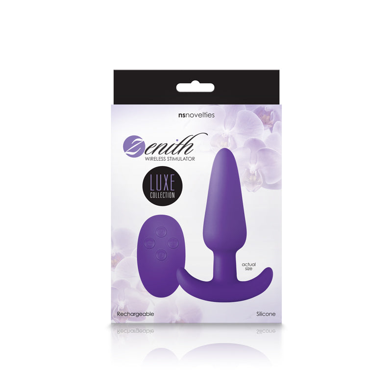 NS Novelties Luxe Collection Zenith Wireless Anal Stimulator with Remote Control - Purple