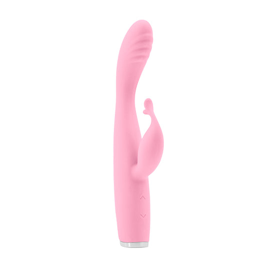 NS Novelties Luxe Collection Skye Rechargeable Slim Rabbit Vibrator - Pink