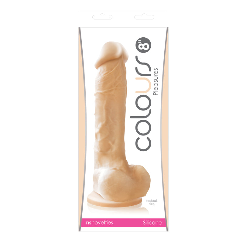 NS Novelties Colours Pleasures 8" Realistic Dildo - White