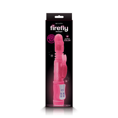 NS Novelties Firefly Thumper Glow in the Dark Thrusting Rabbit Vibrator - Pink