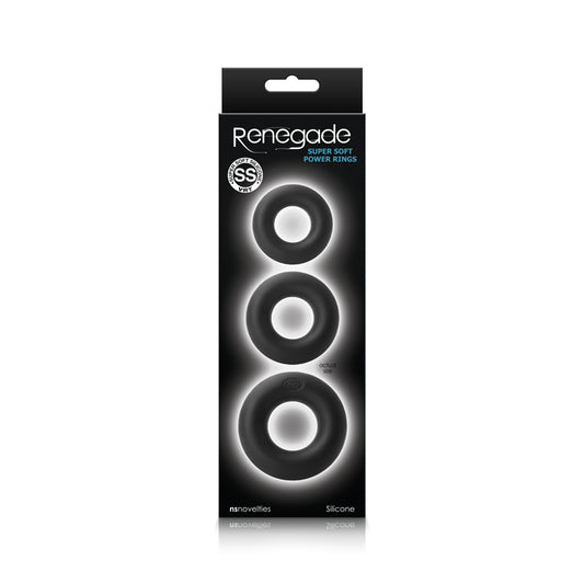 NS Novelties Renegade Super Soft Cock Rings 3pk