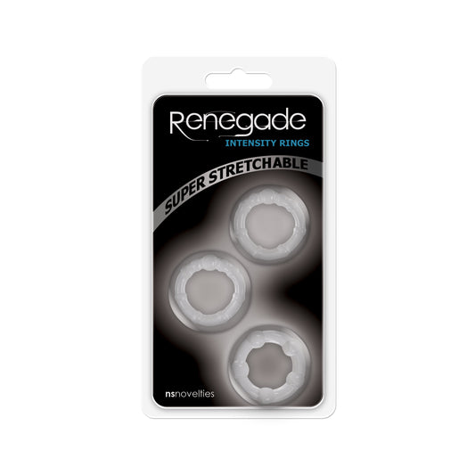 NS Novelties Renegade Intensity 3pk Cockrings - Clear