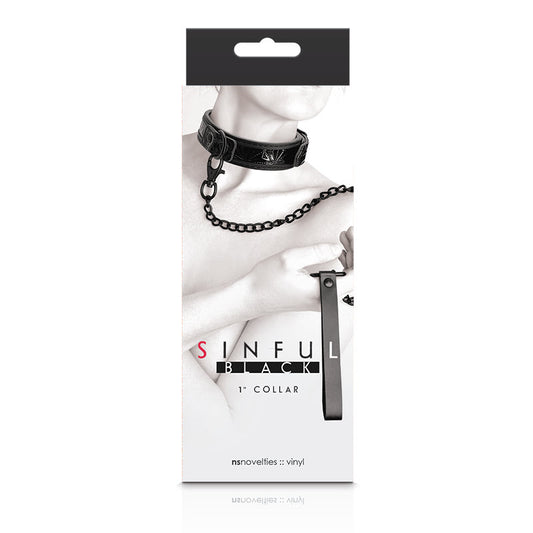 NS Novelties Sinful 1" Collar - Black