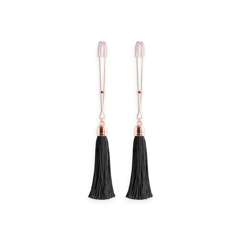 NS Novelties T1 Bound Nipple Clamps - Rose Gold &amp; Black