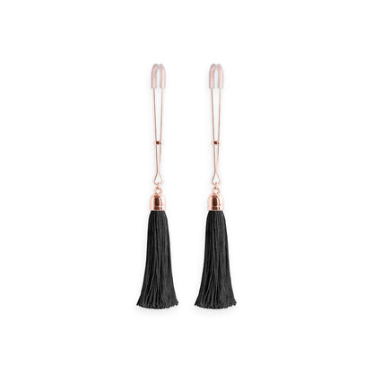 NS Novelties T1 Bound Nipple Clamps - Rose Gold &amp; Black