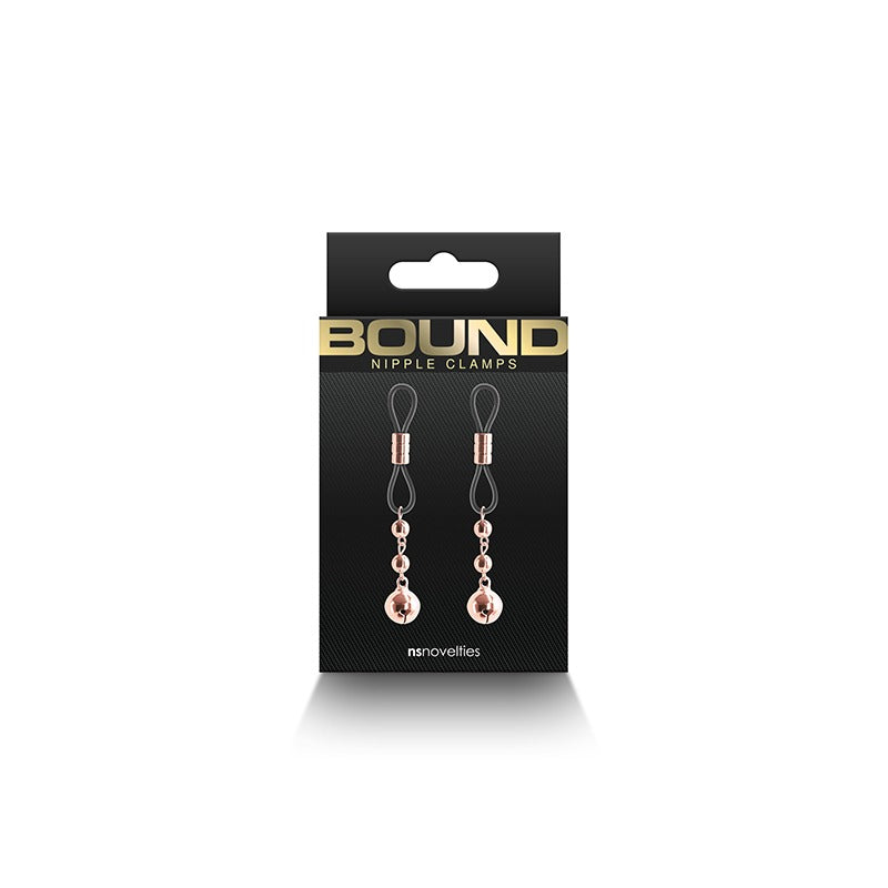 NS Novelties D1 Bound Nipple Clamps - Rose Gold