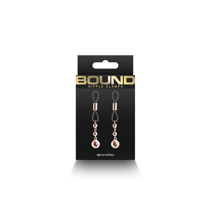 NS Novelties D1 Bound Nipple Clamps - Rose Gold
