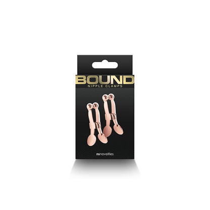 NS Novelties C1 Bound Nipple Clamps - Rose Gold