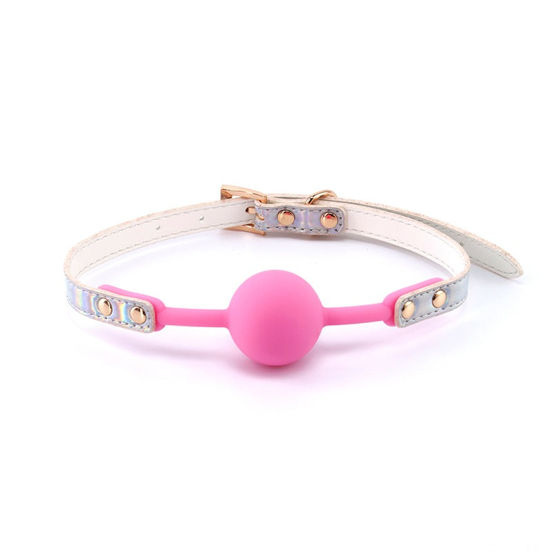 NS Novelties Cosmo Bondage Ball Gag - Pink &amp; Holographic