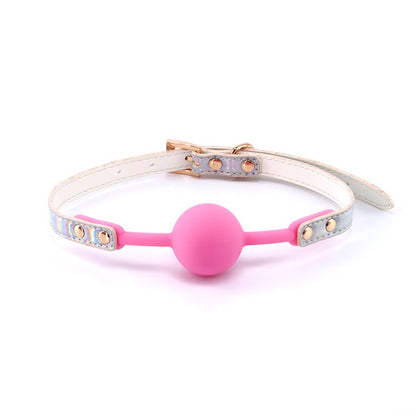 NS Novelties Cosmo Bondage Ball Gag - Pink &amp; Holographic