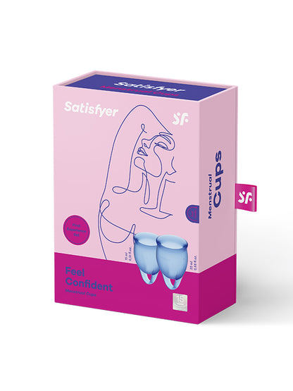 Satisfyer 2pk Menstrual Cups - Feel Confident - Dark Blue