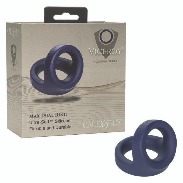 CalExotics Viceroy Max Dual Cock Ring - Blue