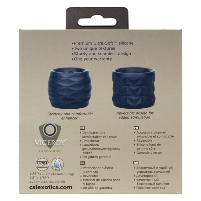 CalExotics Viceroy Reverse Endurance Cock Ring - Blue