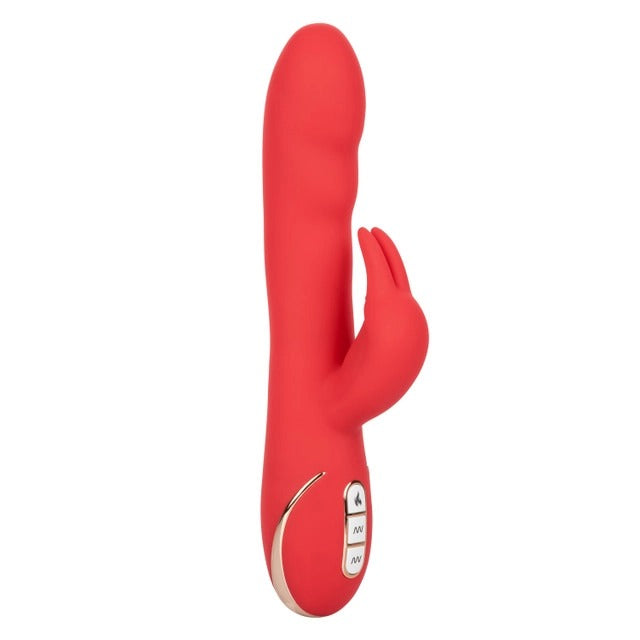 CalExotics Jack Rabbit Signature Heated Silicone Ultra Soft Rabbit - Red