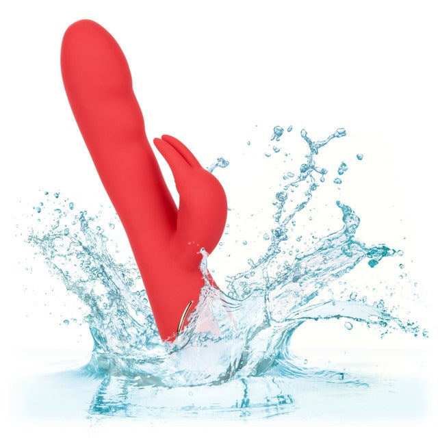 CalExotics Jack Rabbit Signature Heated Silicone Ultra Soft Rabbit - Red