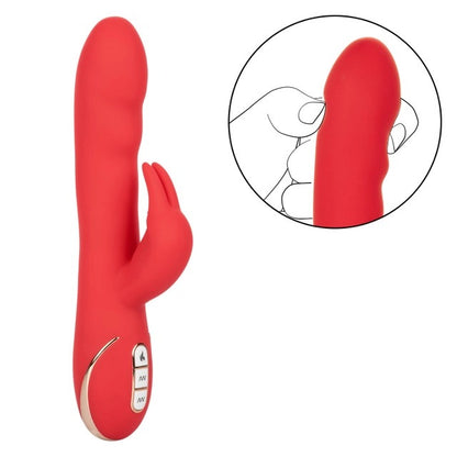 CalExotics Jack Rabbit Signature Heated Silicone Ultra Soft Rabbit - Red