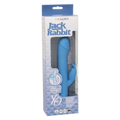 CalExotics Jack Rabbit Elite Rotating Rechargeable Rabbit Vibrator - Blue