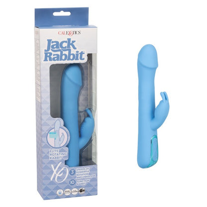 CalExotics Jack Rabbit Elite Rotating Rechargeable Rabbit Vibrator - Blue