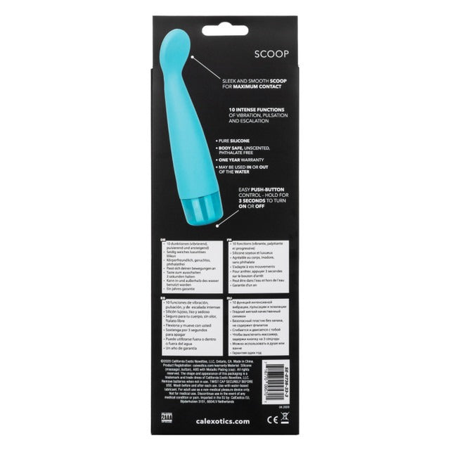 CalExotics Eden Scoop Silicone G-Spot Vibrator - Teal