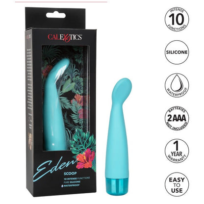 CalExotics Eden Scoop Silicone G-Spot Vibrator - Teal