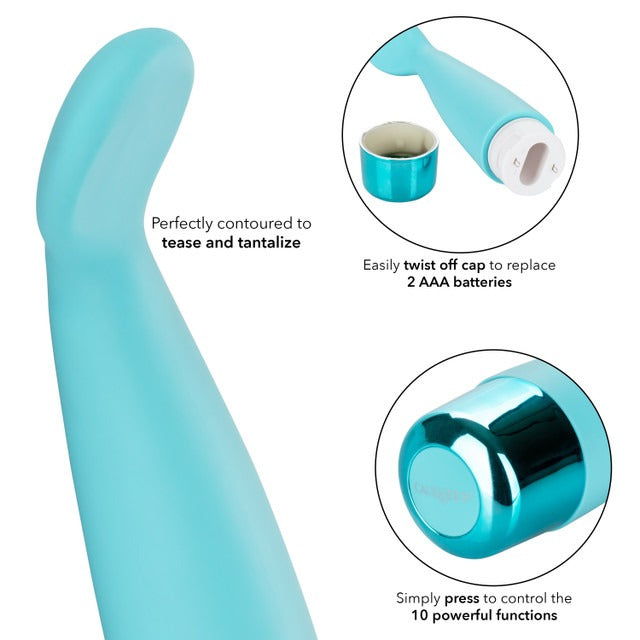 CalExotics Eden Scoop Silicone G-Spot Vibrator - Teal