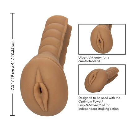 CalExotics Optimum Power Grip-N-Stroke Replacement Sleeve - Brown