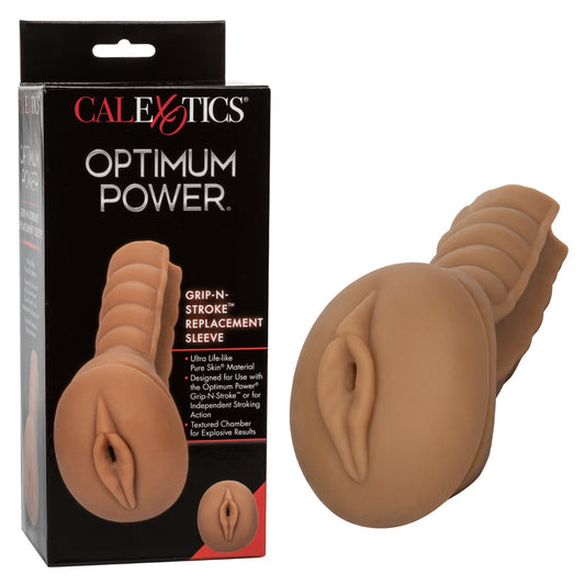 CalExotics Optimum Power Grip-N-Stroke Replacement Sleeve - Brown