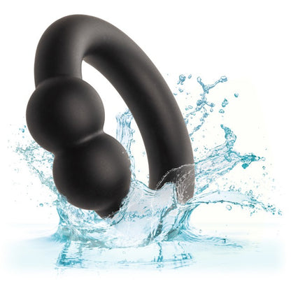 CalExotics Alpha Liquid Silicone Muscle Cock Ring - Black