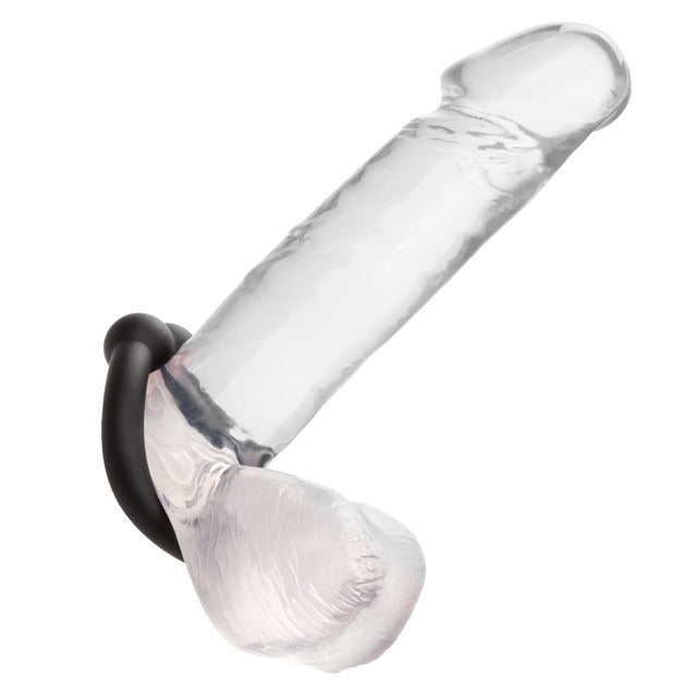 CalExotics Alpha Liquid Silicone Muscle Cock Ring - Black