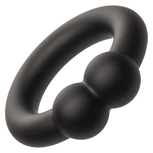 CalExotics Alpha Liquid Silicone Muscle Cock Ring - Black